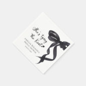 コケッティ ボウ シーズ タイイング ザ ノット ブライズ シャワー スタンダードカクテルナプキン (角)