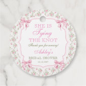 コケッティ・ボウ シーズ・タイイング・ザ・ノット ブライダルシャワー フェイバータグ (裏面)