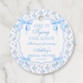 コケッティ・ボウ シーズ・タイイング・ザ・ノット  ブライダルシャワー フェイバータグ (裏面)