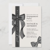 コケッティ ボウ タイ ウィ アー タイイング ザ ノット 婚約 招待状 (正面)