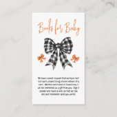 コケッティ ボウ ハロウィン ベイビー シャワー 本  赤ちゃんのための本 エンクロージャーカード (正面)