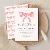 コケッティ ボウ ブラッシュ ブライダル シャワー 招待状