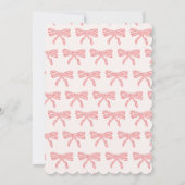 コケッティ ボウ ブラッシュ ブライダル シャワー 招待状 (裏面)