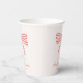 コケッティ ボウ ブラッシュ ブライダル シャワー 紙コップ (右)