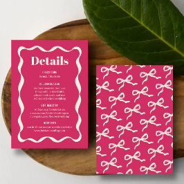 コケッティ ボウ レトロ ウェディング ディテール エンクロージャーカード