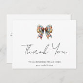 コケッティ ボウ 個人名入り ビジネス サンクス ポストカード (正面/裏面)