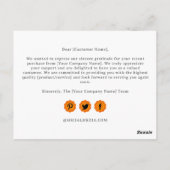 コケッティ ボウ 個人名入り ビジネス サンクス ポストカード (裏面)