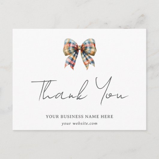 コケッティ ボウ 個人名入り ビジネス サンクス ポストカード (正面)