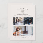 コケッティ ボウ 卒業おめでとうのご案内 招待状 (正面/裏面)