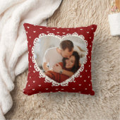 コケッティ レッド ハート カットアウト バレンタインデー クッション (ブランケット)