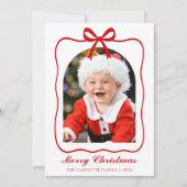 コケッティ レッド リボン フォト アーチ メリー クリスマス (正面)