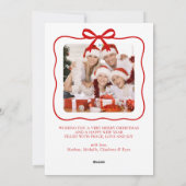 コケッティ レッド リボン フォト アーチ メリー クリスマス (裏面)