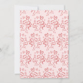 コケッティ ヴァレンタイン ベイビー シャワー 招待状 (裏面)