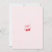 コケッティ 彼女は最高のチェリー ブライダルシャワー 招待状 (裏面)