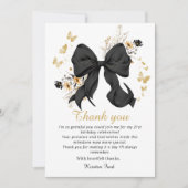 コケッテ ブラックボウ バースデー サンクス カード (正面)