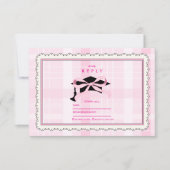 コケットかわいいピンクボウ卒業 出欠カード (正面)