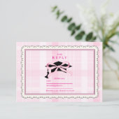 コケットかわいいピンクボウ卒業 出欠カード (スタンド正面)