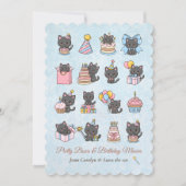 コケットかわいい猫の誕生日 カード (正面)