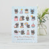 コケットかわいい猫の誕生日 カード (スタンド正面)