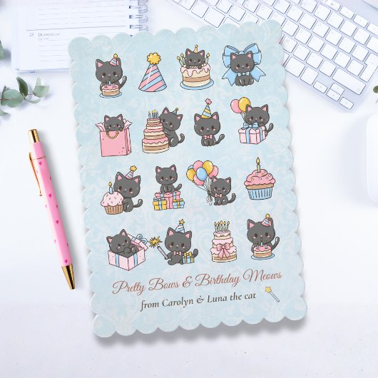 コケットかわいい猫の誕生日 カード