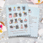 コケットかわいい猫の誕生日 カード