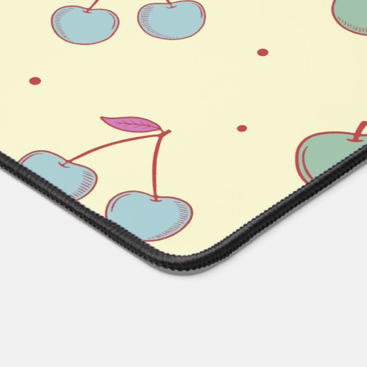 コケットさくらんぼとAppleのカスタマイズスローガンまたは名前 デスクマット (コーナー)