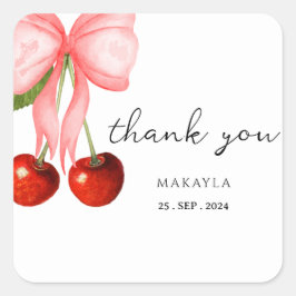 コケットさくらんぼオントップベビーガールシャワー スクエアシール