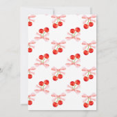 コケットさくらんぼオントップベビーガールシャワー 招待状 (裏面)