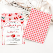 コケットさくらんぼオントップベビーシャワー招待状 招待状