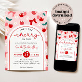 コケットさくらんぼオントップベビーシャワー招待状 招待状