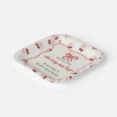 コケットさくらんぼオントップベビーシャワー紙プレート ペーパープレート (傾斜あり)