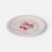 コケットさくらんぼオントップベビーシャワー紙プレート ペーパープレート (アングル)