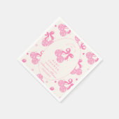 コケットさくらんぼオントップベビーシャワー スタンダードカクテルナプキン (角)