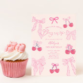 コケットさくらんぼオントップボウバースデーパーティー 招待状