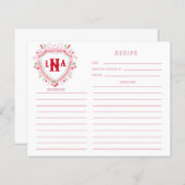 コケットさくらんぼクレストモノグラムレシピカード (正面/裏面)