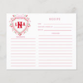 コケットさくらんぼクレストモノグラムレシピカード (正面)