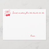 コケットさくらんぼブライダルシャワースイートウィッシュ アドバイスカード (正面)