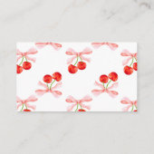 コケットさくらんぼベビーシャワーおむつラッフル エンクロージャーカード (裏面)