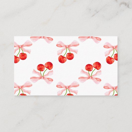 コケットさくらんぼベビーシャワーベビー本 エンクロージャーカード (裏面)