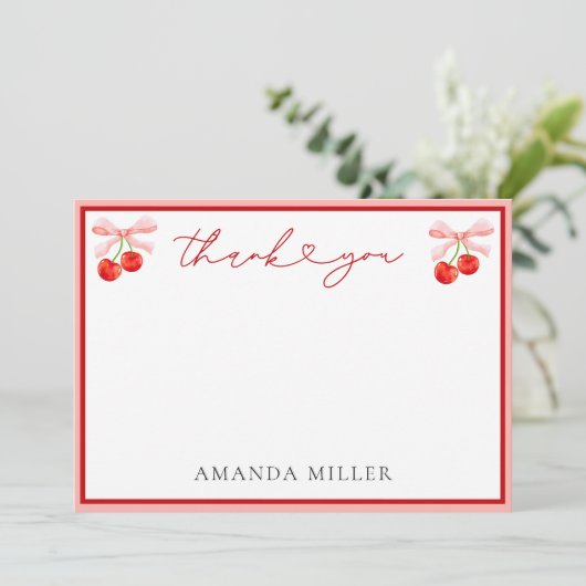 コケットさくらんぼベビーシャワー サンキューカード (スタンド正面)