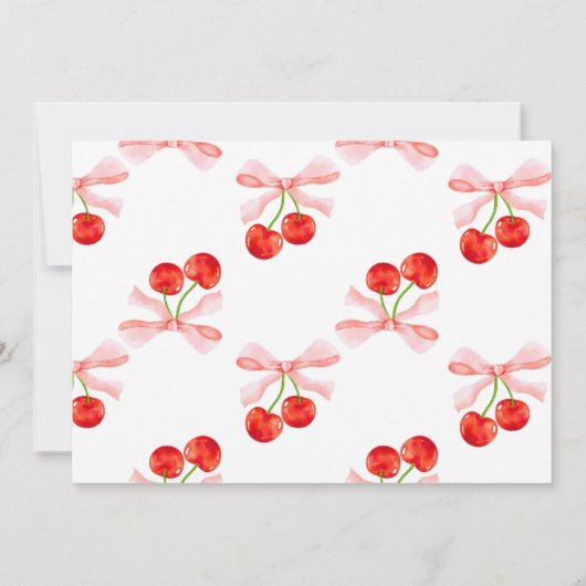 コケットさくらんぼベビーシャワー サンキューカード (裏面)