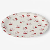 コケットさくらんぼボウ誕生日紙プレート ペーパープレート (アングル)