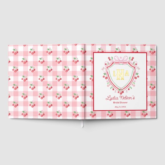 コケットさくらんぼモノカムブライダルシャワー ゲストブック (全面)