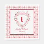 コケットさくらんぼモノカムブライダルシャワー スタンダードランチョンナプキン (正面)