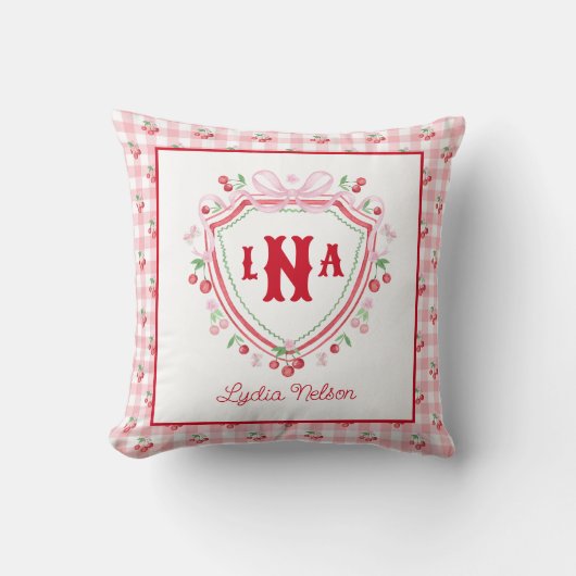 コケットさくらんぼモノカム クッション (正面)