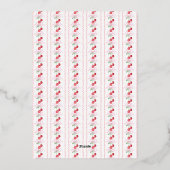 コケットさくらんぼモノグラムクレストブライダルシャワー 箔招待状 (裏面)