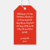 コケットさくらんぼリボンピンクバレンタインデー ギフトタグ (裏面)