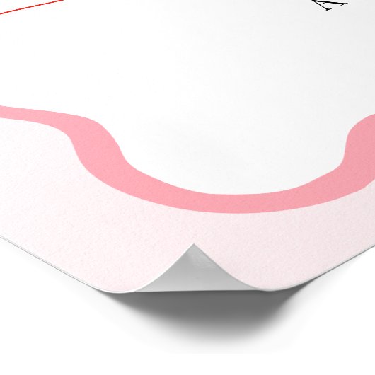 コケットさくらんぼ上のトップウェーブベイビーシャワーへようこそ ポスター (角)