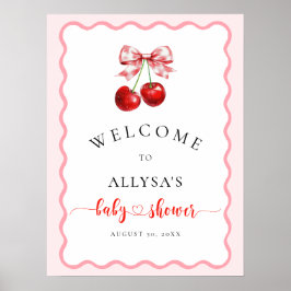 コケットさくらんぼ上のトップウェーブベイビーシャワーへようこそ ポスター