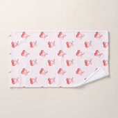 コケットさくらんぼ弓模様 バスタオルセット (ハンドタオル)